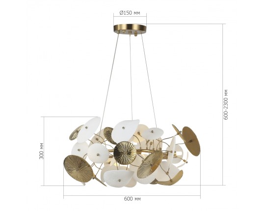 SL1518.303.06 Светильник подвесной ST-Luce Латунь/Белый G9 6*5W 4000K