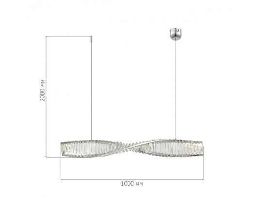 SL6205.113.01 Светильник подвесной ST-Luce Хром/Прозрачный LED 1*21W 4000K