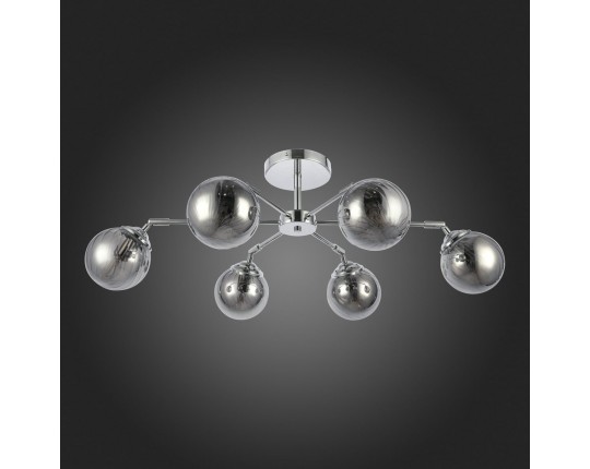 SLE102202-06 Светильник потолочный Хром/Дымчатый E14 6*40W