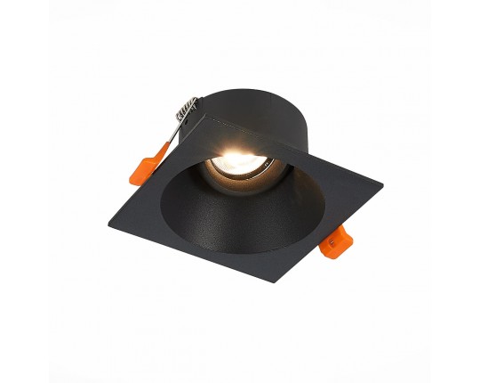 ST207.418.01 Св-к встр. Черный GU10 1*50W  L103xW103xH52 220V Без ламп