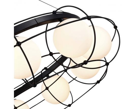 SL1189.403.10 Люстра подвесная ST-Luce Черный/Опал G9 10*5W