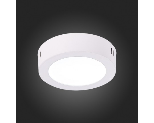 ST112.542.06 Светильник настенно-потолочный Белый LED 1*6W 4000K 370Lm Ra80 120° IP20 D110xH28 90-26