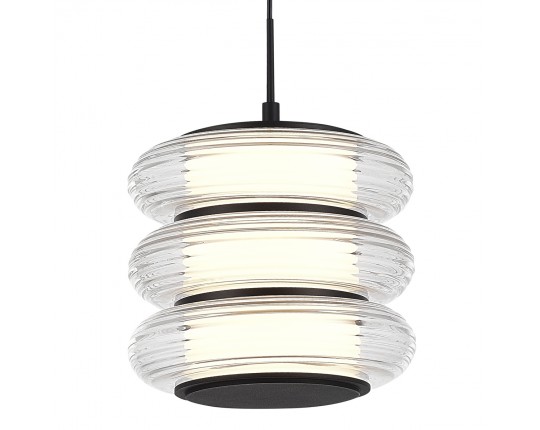 SL6239.403.03 Светильник подвесной ST-Luce черный/прозрачный LED 1*16W 3000K