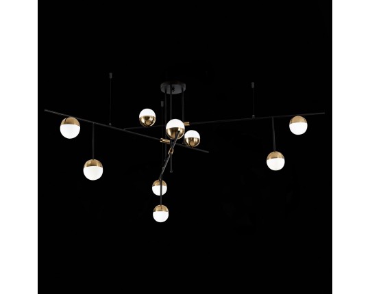 SL1507.422.09 Люстра потолочная ST-Luce Черный/Белый, Золотистый G9 9*5W 4000K