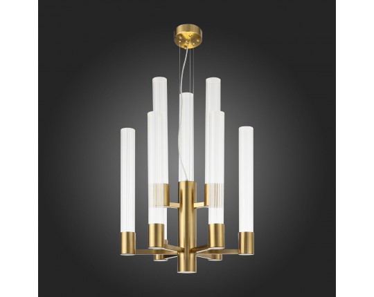 SL1229.303.09 Люстра подвесная ST-Luce Латунь/Прозрачный GU10 9*5W