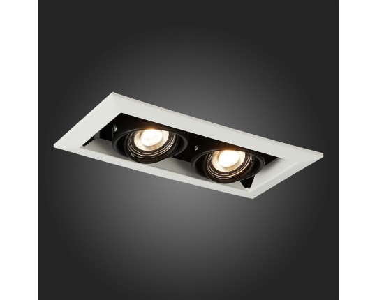 ST250.548.02 Св-к встр. Черный GU10 2*50W  L245xW126xH70 220V Без ламп