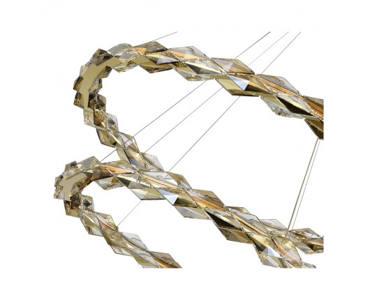 SL6009.203.02 Люстра подвесная ST-Luce Золотистый/Прозрачный,Янтарный LED 1*45W 3000K