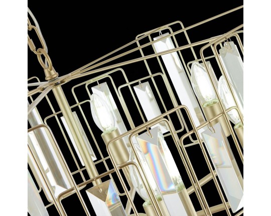 SLE103403-07 Светильник подвесной Шампань/Прозрачный E14 7*40W