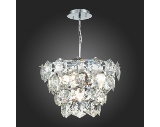 SL1631.103.06 Люстра подвесная ST-Luce Хром/Прозрачный E14 6*40W