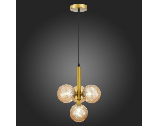 SLE220323-04 Светильник подвесной Золото/Янтарный G9 4*5W 4000K