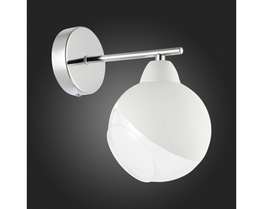 SLE102701-01 Светильник настенный Хром/Прозрачный, Матовый никель E14 1*40W