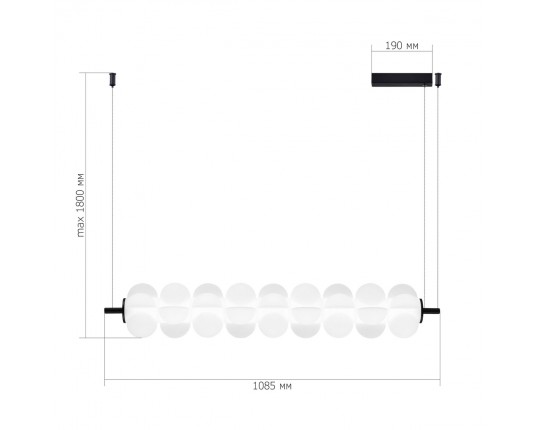 SL6121.413.01 Светильник подвесной ST-Luce Черный/Белый LED 1*30W 3000K