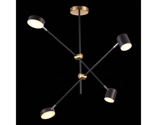 SL1604.432.04 Светильник потолочный ST-Luce Черный, Латунь/Черный LED 4*5W 3000K