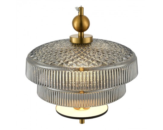 SL6122.303.01 Светильник подвесной ST-Luce Латунь/Латунь, Дымчатый LED 1*8W 3000K