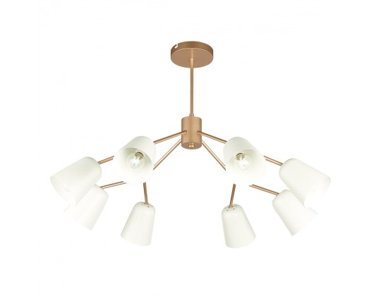 SLE155902-08 Светильник потолочный Золотистый/Белый E14 8*40W