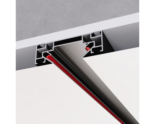 ST045.439.02 Профиль для монтажа однофазного шинопровода в натяжной потолок ST-Luce Черный L3000мм