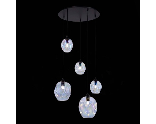 SL1188.403.05 Люстра подвесная ST-Luce Черный/Радужный E14/E27 3+2*40W