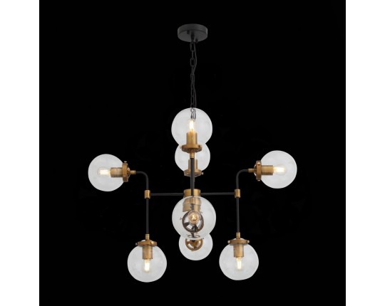 SL234.403.08 Люстра подвесная ST-Luce Черный, Золото/Прозрачный E27 8*40W