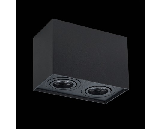ST109.407.02 Светильник потолочный Черный GU10 2*50W  L181xW100xH123 220V Без ламп