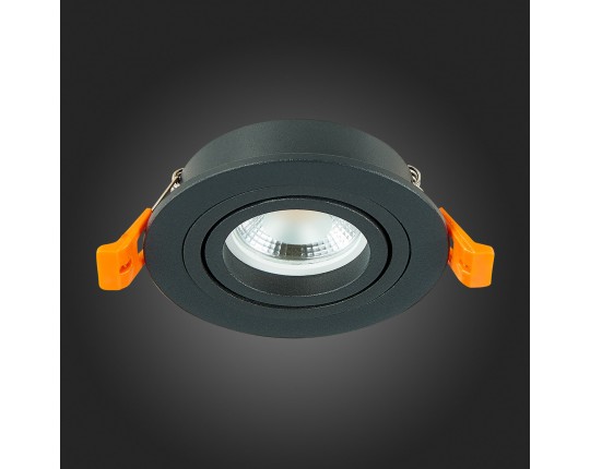 ST251.418.01 Св-к встр. Черный GU10 1*50W  IP20 L90xW90xH27 220V Без ламп