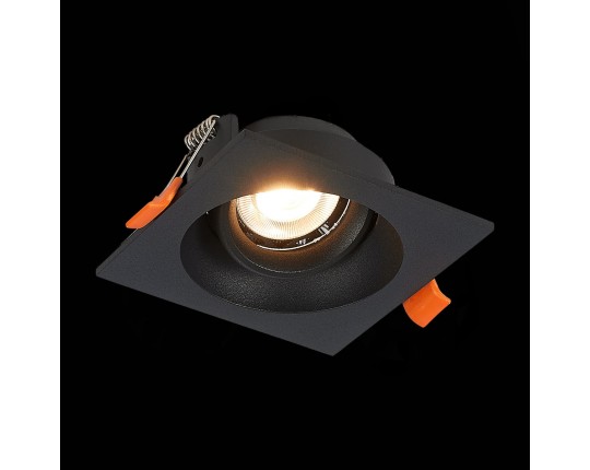 ST208.418.01 Св-к встр. Черный GU10 1*50W  L94xW94xH40 220V Без ламп