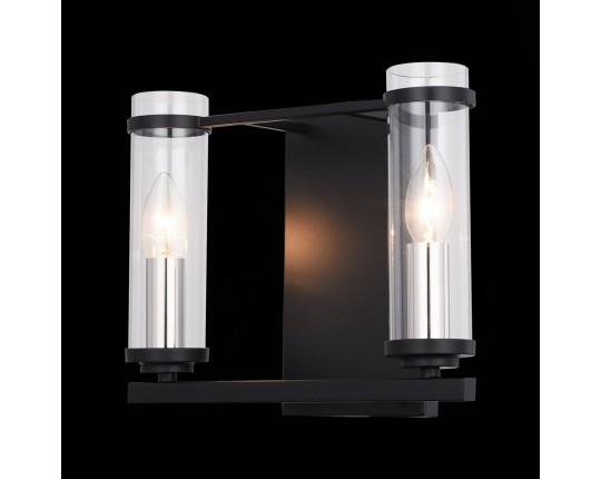 SL334.401.02 Бра ST-Luce Черный, Никель/Прозрачный E14 2*60W