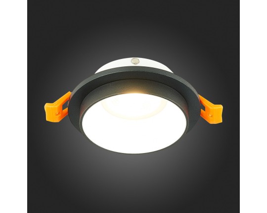 ST206.428.01 Св-к встр. Черный GU10 1*50W  IP20 D92xH38 220V Без ламп