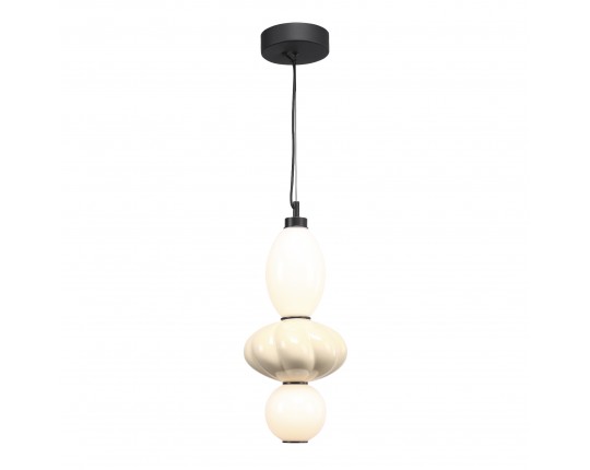 SL6134.413.01 Светильник подвесной ST-Luce черный/желтый, опаловый LED 1*18W 3000K