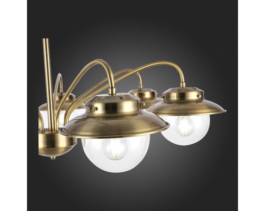 SLE110102-07 Светильник потолочный Античная бронза/Прозрачный E14 7*40W