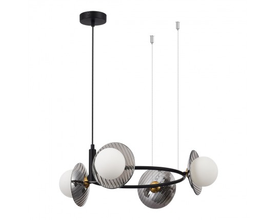 SL1521.403.04 Светильник подвесной ST-Luce Черный/Дымчатый, Белый G9 4*5W 4000K