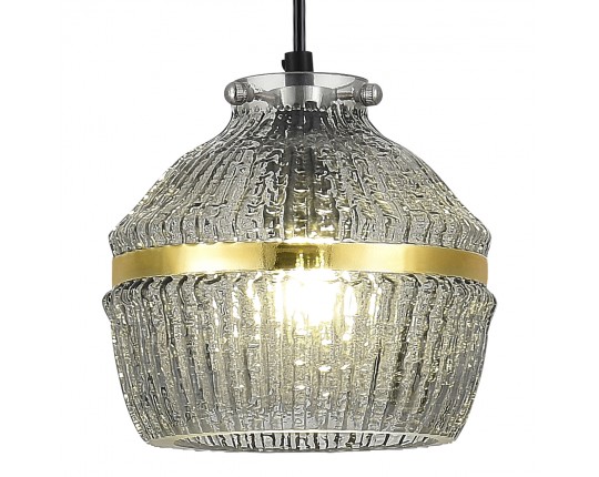 SL1661.413.01 Светильник подвесной ST-Luce Черный/Дымчатый E27 1*40W