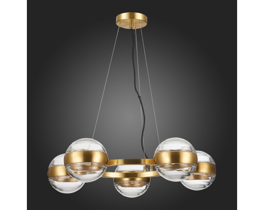 SL1156.303.05 Светильник подвесной ST-Luce Латунь/Прозрачный G9 5*5W