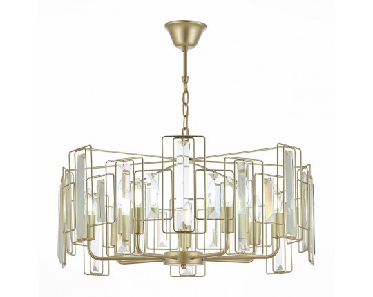 SLE103403-07 Светильник подвесной Шампань/Прозрачный E14 7*40W