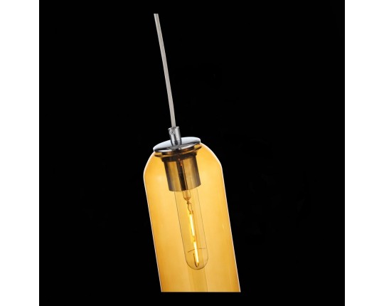 SL1145.193.01 Светильник подвесной ST-Luce Хром/Янтарный E27 1*60W