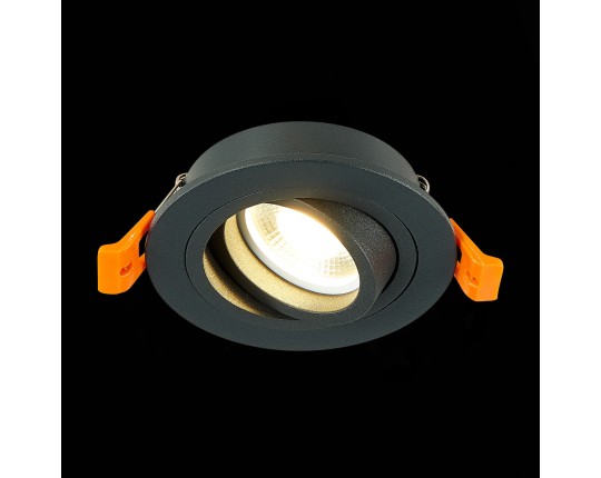 ST251.418.01 Св-к встр. Черный GU10 1*50W  IP20 L90xW90xH27 220V Без ламп