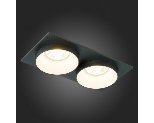 ST206.428.02 Св-к встр. Черный GU10 2*50W  IP20 L175xW92xH38 220V Без ламп