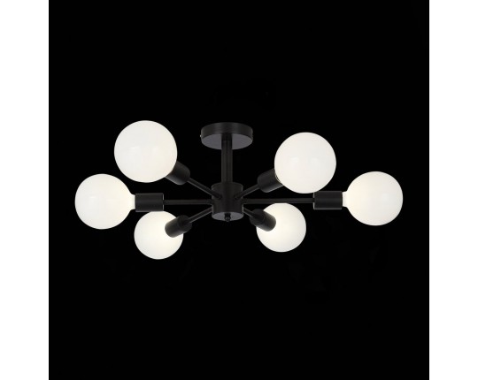 SL419.402.06 Светильник потолочный Черный E27 6*60W