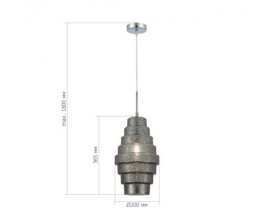 SL1001.103.01 Подвес ST-Luce Хром/Дымчатый E27 1*40W