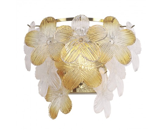 SL6240.201.02 Светильник настенный ST-Luce золотистый/Прозрачный, янтарный E14 2*60W