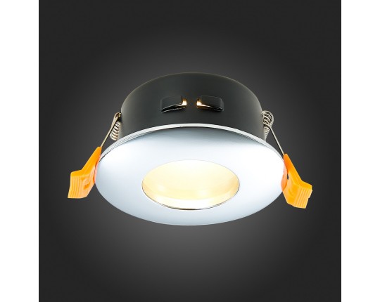 ST213.108.01 Св-к встр. Хром GU10 1*50W  IP44 D84xH50 220V Без ламп