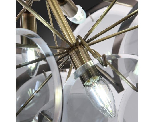 SL1161.373.09 Люстра подвесная ST-Luce Бронза/Дымчатый E14 9*60W