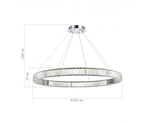SL1622.183.01 Люстра подвесная ST-Luce Хром/Прозрачный LED 1*52W 4000K