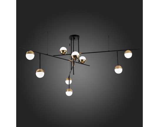 SL1507.422.09 Люстра потолочная ST-Luce Черный/Белый, Золотистый G9 9*5W 4000K