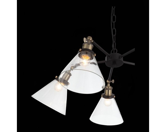 SL237.413.05 Люстра подвесная ST-Luce Черный, Матовое золото/Прозрачный E27 5*60W