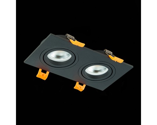 ST251.408.02 Св-к встр. Черный GU10 2*50W  IP20 L170xW92xH27 220V Без ламп