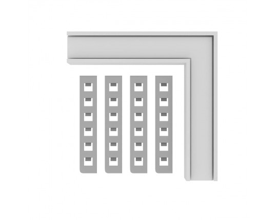 ST1007.549.12 Внутренний угол-соединитель для встраиваемого магнитного шинопровода под ГКЛ 12мм ST-L