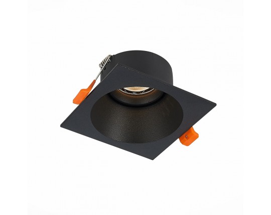 ST207.418.01 Св-к встр. Черный GU10 1*50W  L103xW103xH52 220V Без ламп