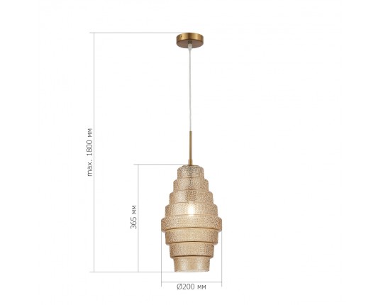 SL1001.203.01 Подвес ST-Luce Латунь/Коньячный E27 1*40W