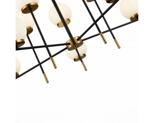 SL1203.402.10 Люстра потолочная ST-Luce Черный, Латунь/Белый E27 10*60W