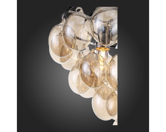 SL432.203.05 Светильник подвесной ST-Luce Хром/Коньячный E27 5*60W